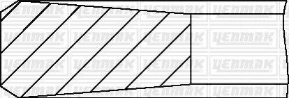 Комплект поршневих кілець (84,50/+0.50) (3,0/2,0/3,0) BMW E87 118d, E90 338d Yenmak 91-09629-050 (фото 1)