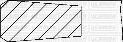 Комплект поршневих кілець FORD TRANSIT 2.5D 91-94 (94,32/ +0,65) (2.5/2/4) Yenmak 91-09426-065 (фото 1)