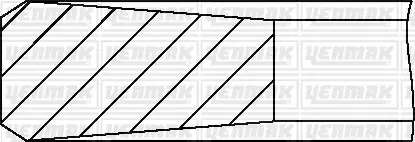 Комплект поршневих кілець RENAULT Master 2.5TD -98 (93.4/0.4) (3/2/3) Yenmak 91-09689-040
