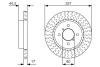 CHERY Диск гальмівний передній Kimo 1,3 07- BOSCH 0986479U93 (фото 1)