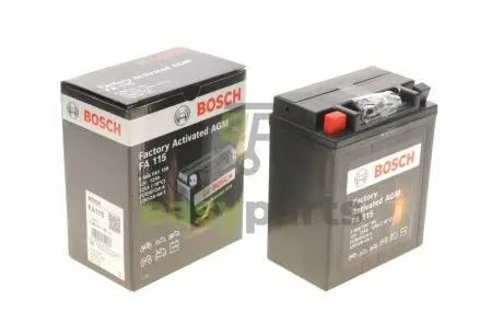 Акумуляторна батарея 12Ah/125A (134х81х160/+L/B0) (мото) Factory Activated AGM BOSCH 0986FA1150