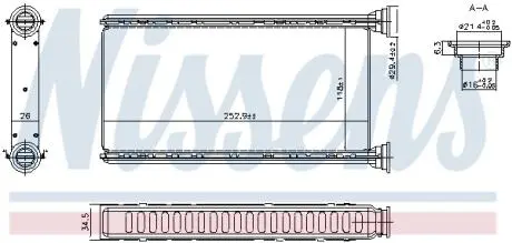 Радіатор обігрівача салону NISSENS 707288