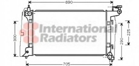 Радиатор охлаждения TOYOTA COROLLA/ AVENSIS 00- (выр-во) Van Wezel 53002323