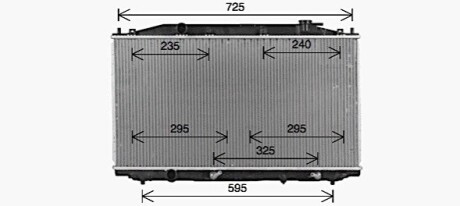 AVA HONDA Радіатор охолодження ACCORD 2.0 08-15 AVA COOLING HD2324