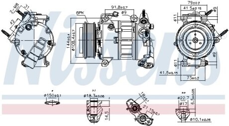 Компрессор кондиционера First Fit NISSENS 890589