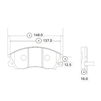 Колодки гальм Hyundai Terracan 2.5, 2.9, 3.5 01- передн. OLD CKKH-22 CTR GK0476