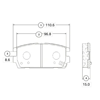 Фото колодки гальм Hyundai Terracan 2.5, 2.9, 3.5 01- задн. OLD CKKH-23 CTR GK0477 Колодки гальм Hyundai Terracan 2.5, 2.9, 3.5 01- задн. OLD CKKH-23 CTR GK0477