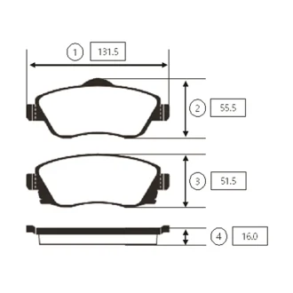 Фото колодки гальм Opel Corsa C (F08, F68) передн. OLD CKG-29 CTR GK0274 Колодки гальм Opel Corsa C (F08, F68) передн. OLD CKG-29 CTR GK0274