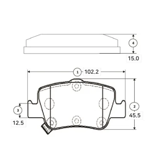 Колодки тормоза Toyota Auris, Corolla задн. OLD CKT-176 (выр-во) CTR GK1189