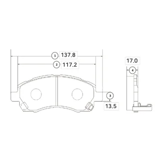 Колодки тормоза Subaru Impreza передн. OLD CKSU-2 (выр-во) CTR GK0989