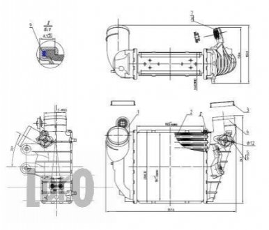 Радиатор охлаждения Audi A4/A5/A6/A7/Q5 Страна производитель Тайвань DEPO / LORO 003-018-0006 (фото 1)