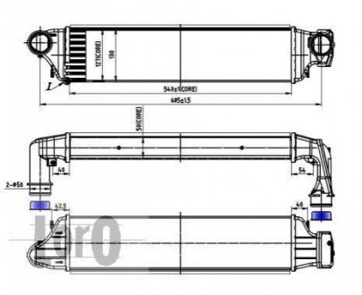 Радіатор інтеркулера BMW 3 (E46) 98-07 Країна виробник Тайвань DEPO / LORO 004-018-0003 (фото 1)