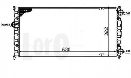 Радиатор охлаждения Seat Ibiza II/VW Polo 1.6 93-02 DEPO / LORO 046-017-0001