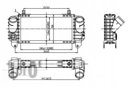 Радіатор интеркуллера Audi A2 1.2 1.4 TDI 00-05 DEPO / LORO 003-018-0009