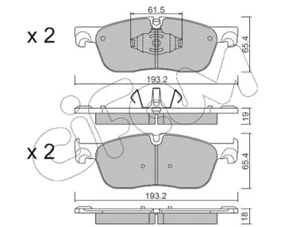 Фото land rover к-т передн. гальм. колодок discovery sport 2,0-2,2 14-, range rover evoque 2,0-2,2 11- CIFAM 822-1123-0 LAND ROVER К-т передн. гальм. колодок Discovery Sport 2,0-2,2 14-, Range Rover Evoque 2,0-2,2 11- CIFAM 822-1123-0