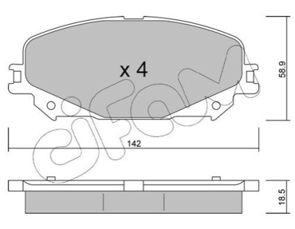 RENAULT гальмівні колодки передн. Espace V, Grand Scenic IV 15- CIFAM 822-1176-0