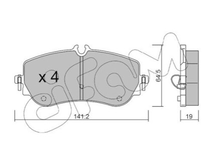 VW гальмівні колодки передн. AMAROK 10-, CRAFTER 2.0 TDI 16- CIFAM 822-1175-0