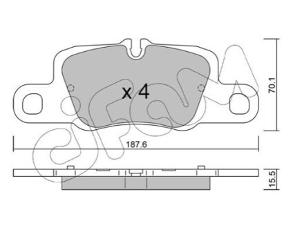 PORSHE колодки гальм. передн. 911 12-, Panamera 09- CIFAM 822-1257-0 (фото 1)