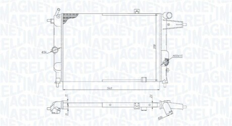 OPEL радіатор Vectra A 1.7/1.8SI 88- MAGNETI MARELLI 350213189800