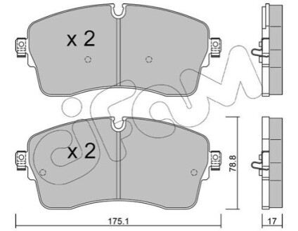 LAND ROVER гальм колод. передн. DISCOVERY 14- CIFAM 822-1250-0