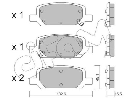 TESLA колодки гальм. задні Model 3/Y CIFAM 822-1278-0