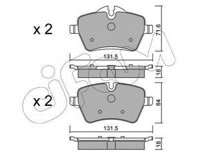 BMW гальмівні колодки передн. MINI CIFAM 822-768-0