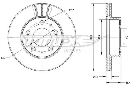 Гальмiвнi диски Citroen Jumper/Fiat Ducato/Peugeot Boxer 1.8t 94- TOMEX 7060