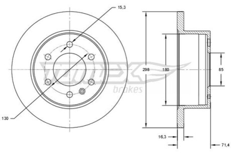 Гальмiвнi диски MB Sprinter 208-319 06- TOMEX 7160