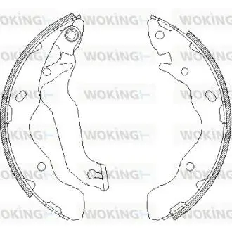 Колодки тормозные барабанные Hyundai Matrix 01>10 / задн (Z4141.00) WOKING Z414100