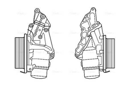 Радіатор масляний MERCEDES W204/W207/W211 DIESEL в сборі (AVA) AVA COOLING MS3688H