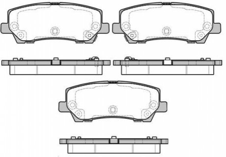 Колодки тормозные дисковые Ford Mustang 15> / задн WOKING P1721315 (фото 1)