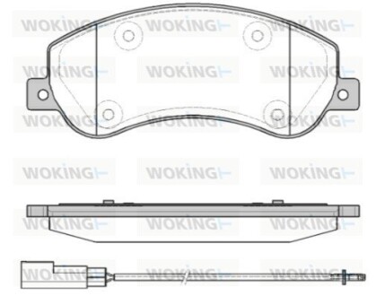 Колодки гальмівні дискові Ford Tranzit 06>14/перед Bosch ver. (P13503.11) WOK WOKING P1350311