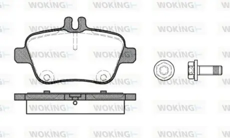 Колодки тормозные дисковые MB A 04>12 13>18 B 11>18 GLA 13> / задн (P15773.00) W WOKING P1577300
