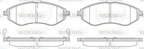 Колодки тормозные дисковые Chevrolet Aveo T200 T250 R14 / перед (P8863.02) WOKIN WOKING P886302