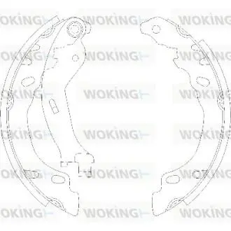 Колодки тормозные барабанные Fiat 500 07> Panda 03> / задн / Bosch ver. (Z4158.0 WOKING Z415800