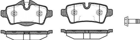 Колодки гальмівні дискові Mini Cooper, One, Clubman 08> / задн (P12443.00) WOK WOKING P1244300