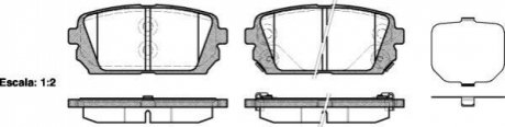 Колодки гальмівні дискові Hyundai ix35, Kia Carens III / задн. (P12033.02) WOKIN WOKING P1203302
