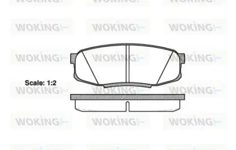 Колодки тормозные дисковые Toyota LC200 LC150 / Lexus LX570 GX460 / задн (P13723 WOKING P1372300