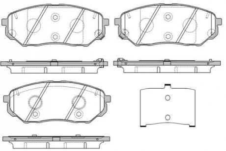 Колодки тормозные дисковые Kia Sorento III 15> / перед (P17613.02) WOKING P1761302