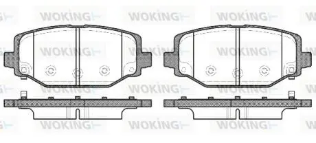 Колодки гальмівні дискові Dodge Journey 08>12 / задн (P15833.04) WOKING P1583304