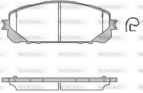 Колодки гальмівні дискові Jeep Cherokee 13> / перед (P17133.00) WOKING P1713300