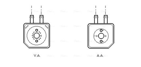 AVA VW Масляний радіатор Audi A3/4/6, Golf IV, Passat, T5, Ford, Skoda Octavia I AVA COOLING VN3086