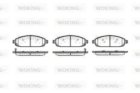Колодки гальмівні дискові Jeep Grand Cherokee 05>10/перед (P10733.02) WOKING P1073302