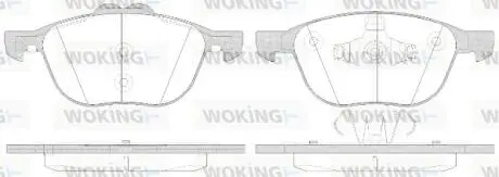 Колодки дискові гальмівні Ford Kuga II Connect II / перед (P11823.50) WOKING P1182350
