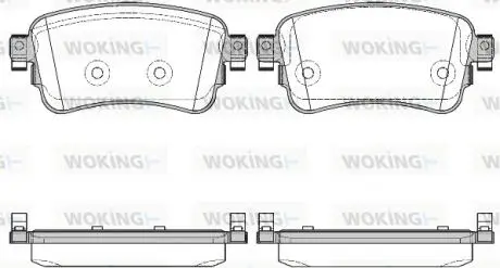 Колодки гальмівні дискові PSA Expert Jumpy 16> / Opel Vivaro 19> / Toyota Proac WOKING P1620300