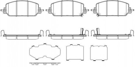 Колодки тормозные дисковые Honda CR-V 2,4i 17> / перед (P14083.22) WOKING P1408322