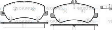 Колодки тормозные дисковые MB GLK 08>15 / перед (P12773.00) WOKING P1277300