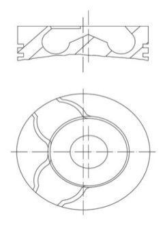 Поршень с кольцами RENAULT 76,50 K9K802 2008- (выр-во Mahle) MAHLE / KNECHT 021 PI 00122 002