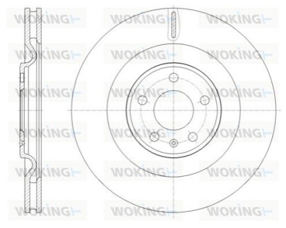 Диск гальмівний Audi Q7 15> / Touareg 18> / задн (кратно 2 шт.) WOKING D6177510