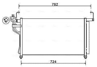 Конденсор кондиционера Hyundai H-1 07-15 (Ava) AVA COOLING HY5315D